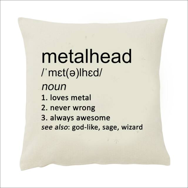 Metalhead Definition Cotton Canvas Cushion Cover - 50cm Square - image 1