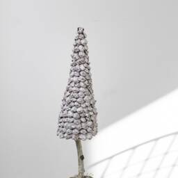 White Pinecone Christmas Tree, Rustic Eco Christmas, Fresh Natural Pine Cone Decor, Table Decor - thumbnail 2