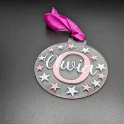 Personalised Christmas Monogram Bauble/Tree Decoration Name - thumbnail 3