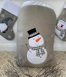 Custom Personalised Snowman Christmas Sacks - Xmas Present - The Couture Cushion