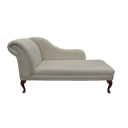 Gold Trellis Large Chaise Longue - Traditional Indoor Lounger Handmade in Britain - thumbnail 2