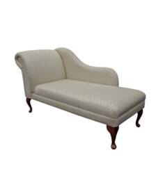 Gold Trellis Large Chaise Longue - Traditional Indoor Lounger Handmade in Britain