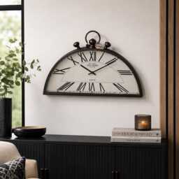 Jarika Half Round Unusual Wall Clock
