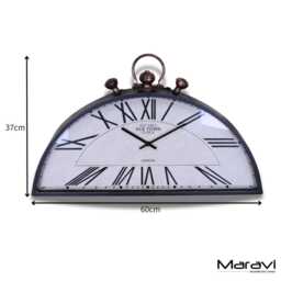 Jarika Half Round Unusual Wall Clock - thumbnail 4