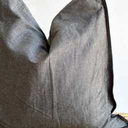 Linen Pillowcase , Natural Color Striped Pillow Cover - thumbnail 2