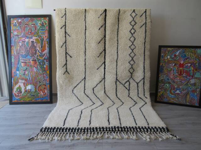 Moroccan Rug Vintage Beni Ourain 100% Laine Authentic Teppich Berber - image 1