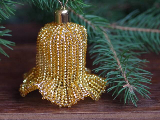 Beaded Bell For Christmas Tree, Exclusive Gift Christmas, New Year's Decorations Toy, Xmas Small Gifts Kids, Winter Holiday Decor - image 1