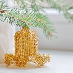 Beaded Bell For Christmas Tree, Exclusive Gift Christmas, New Year's Decorations Toy, Xmas Small Gifts Kids, Winter Holiday Decor - thumbnail 3
