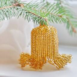 Beaded Bell For Christmas Tree, Exclusive Gift Christmas, New Year's Decorations Toy, Xmas Small Gifts Kids, Winter Holiday Decor - thumbnail 2