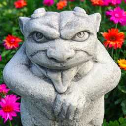 Stone Gargoyle Garden Statue Gothic Yard Art Concrete Grotesque Figure Fantasy Guardian Sculpture Outdoor Cement Ornament Unique Lawn Decor - thumbnail 3