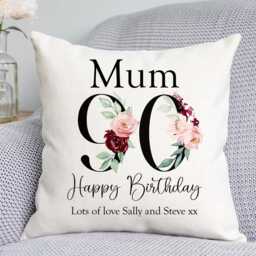 Personalised 90Th Birthday Cushion - Age