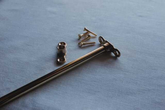 Bespoke Cafe Curtain Rods Recessed Window Fittings Easy Mount Made To Measure - image 1