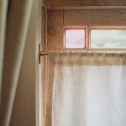 Bespoke Cafe Curtain Rods Recessed Window Fittings Easy Mount Made To Measure - thumbnail 2