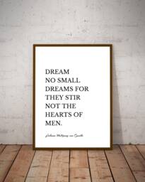 Dream No Small Dreams, Emerson Quote Large Print, Inspiring Wall Art, Simplistic Design, Modern Printable Art - thumbnail 1