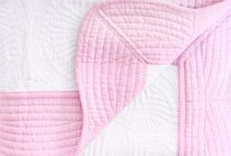 Floral Embroidered Baby Quilt, 100% Cotton Crib Blanket - 35x45 - thumbnail 1