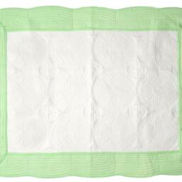 Floral Embroidered Baby Quilt, 100% Cotton Crib Blanket - 35x45 - thumbnail 2