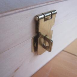 Fancy Letter Box Monogram Initial With Hasp For Lock Large Briefcase Sized Box 12 X 9 3 Customize Letter Of Your Choice - thumbnail 4