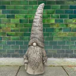 Concrete Nordic Gnome Figurine Garden Statue Stone Sculpture Outdoor Dwarf Patio Decor Cement Ornament Gnome Lover Gift - thumbnail 1