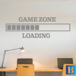 Game Zone Loading Boys Bedroom Gaming Room Wall Art Vinyl Decal Stickers - thumbnail 2