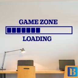 Game Zone Loading Boys Bedroom Gaming Room Wall Art Vinyl Decal Stickers - thumbnail 3