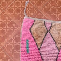 Handmade Wool Berber Runner Rug Multicolor Moroccan Hallway Rug - 2.1 X 10.2 Ft - thumbnail 4