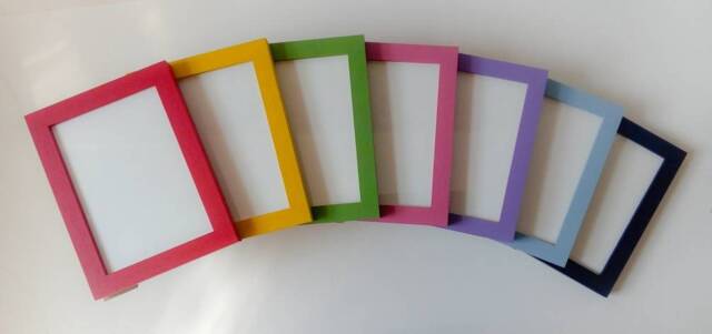 Colorful Wooden Photo Frame Square Profile, Glass Glazed - image 1