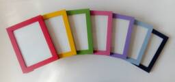 Colorful Wooden Photo Frame Square Profile, Glass Glazed - thumbnail 1