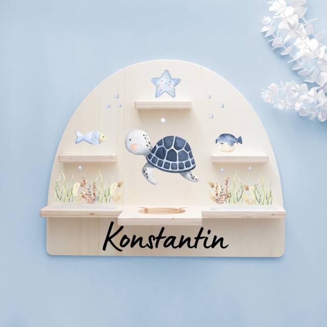Tonie Shelf, Children's Room Decor, Christening Gift, Girls' Room, Boys' Turtle Toniebox 2 - image 1
