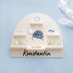 Tonie Shelf, Children's Room Decor, Christening Gift, Girls' Room, Boys' Turtle Toniebox 2 - thumbnail 1
