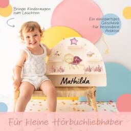 Tonie Shelf, Children's Room Decor, Christening Gift, Girls' Room, Boys' Turtle Toniebox 2 - thumbnail 3