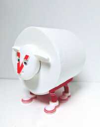 st Helens Supersheep Toilet Roll Holder - H B Rugby Gift, Saints Fan Sheep Bathroom Decor, Merseyside Superleague Supporters Present