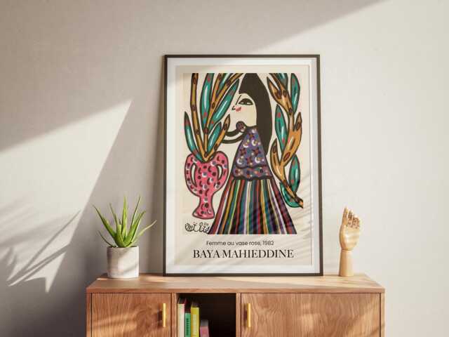 Baya Mahieddine Art Print Algerian Artist, Colourful Wall - image 1