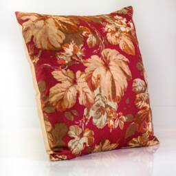 Ralph Lauren Floral Pillow Cover, Red Cotton Accent - thumbnail 3