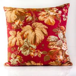 Ralph Lauren Floral Pillow Cover, Red Cotton Accent - thumbnail 2
