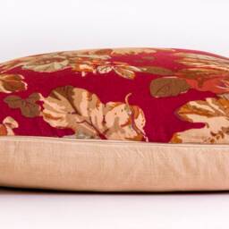 Ralph Lauren Floral Pillow Cover, Red Cotton Accent - thumbnail 4