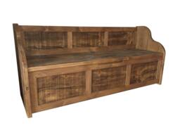 Rustic Window Seat - Bench Settle Pew With Storage Bespoke Sizes Available - thumbnail 1