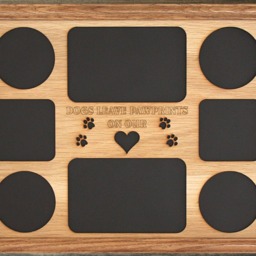 11x14 Dogs Leave Pawprints Wood Photo-Picture Mat Collage Insert - thumbnail 3