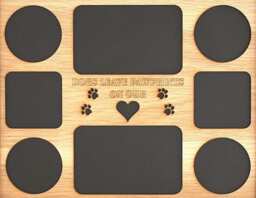 11x14 Dogs Leave Pawprints Wood Photo-Picture Mat Collage Insert - thumbnail 1
