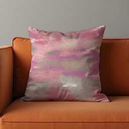 Pink Watercolor Throw Pillow Cover, Soft Abstract Brush Art Cushion Romantic Pastel Home Decor, Eclectic Decoration - thumbnail 3