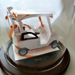 Golf Cart Business Card Sculpture Golfer Gift, Handmade in Usa Design 8023 - thumbnail 3