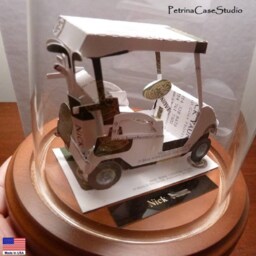 Golf Cart Business Card Sculpture Golfer Gift, Handmade in Usa Design 8023 - thumbnail 4