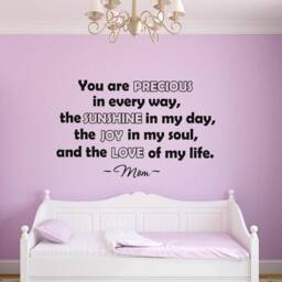 Vwaq You Are Precious in Every Way Wall Decal, Mom Family Decal Inspirational Quote Vwaq-2787 - thumbnail 1