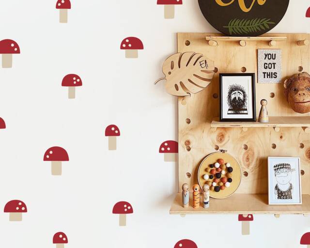 Mushroom Wall Decals - Nursery Stickers, Woodland Decor, Art, Removable Decor For Kids Room - image 1