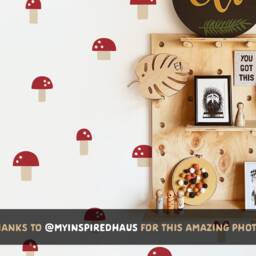 Mushroom Wall Decals - Nursery Stickers, Woodland Decor, Art, Removable Decor For Kids Room - thumbnail 2