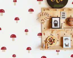 Mushroom Wall Decals - Nursery Stickers, Woodland Decor, Art, Removable Decor For Kids Room - thumbnail 1