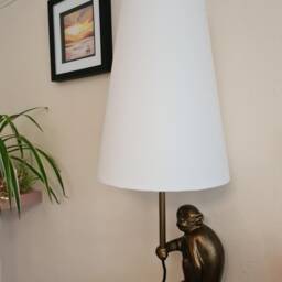 New Mini White Cone Lampshade in Linen, Conical Fat Lamp Shade - thumbnail 2
