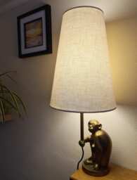 New Mini White Cone Lampshade in Linen, Conical Fat Lamp Shade - thumbnail 1