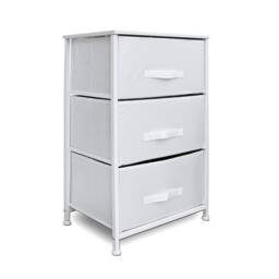 Clarisworld Drawers Storage Tower Dresser - Wood Top, Sturdy Steel Frame, Organizer - thumbnail 2