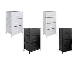 Clarisworld Drawers Storage Tower Dresser - Wood Top, Sturdy Steel Frame, Organizer - thumbnail 1