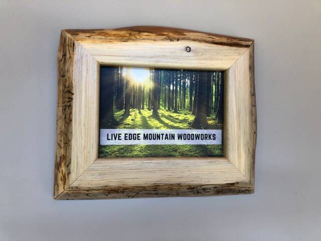 Live Edge Wood Picture Frame, Home Decor, Rustic Frame, Wall Decor 5x7 Inches - image 1